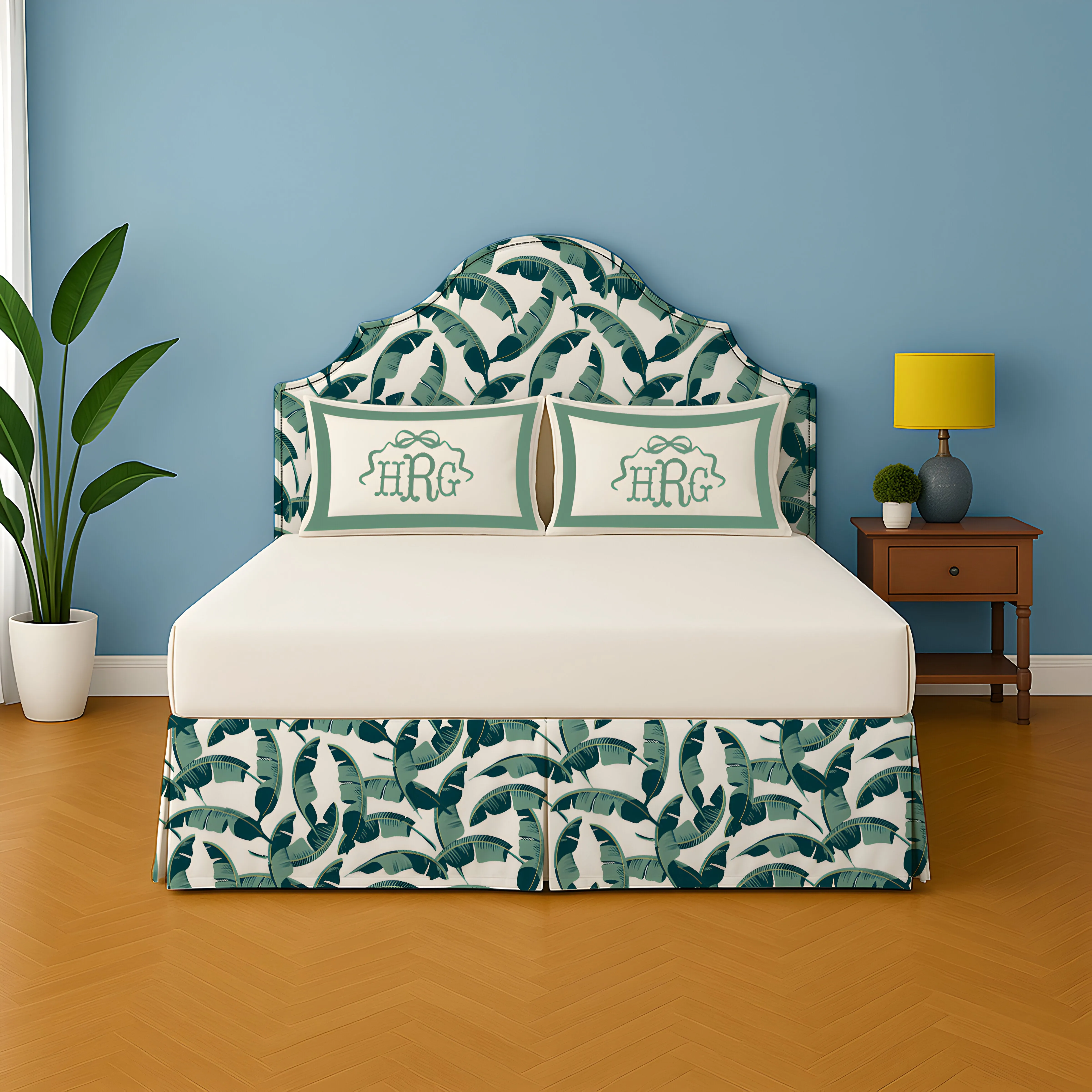Leaves Collection Printed Bed Skirt