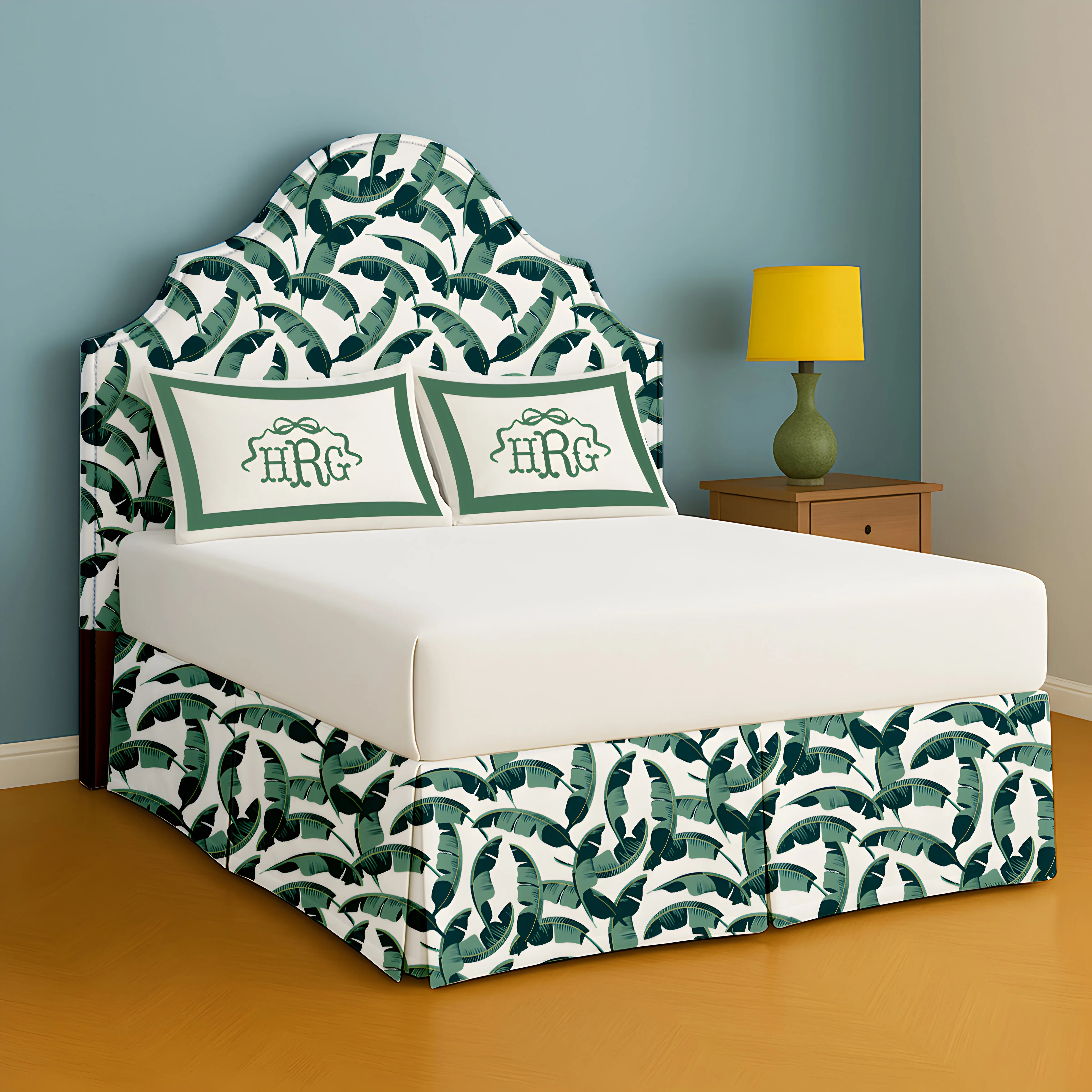 Leaves Collection Printed Bed Skirt