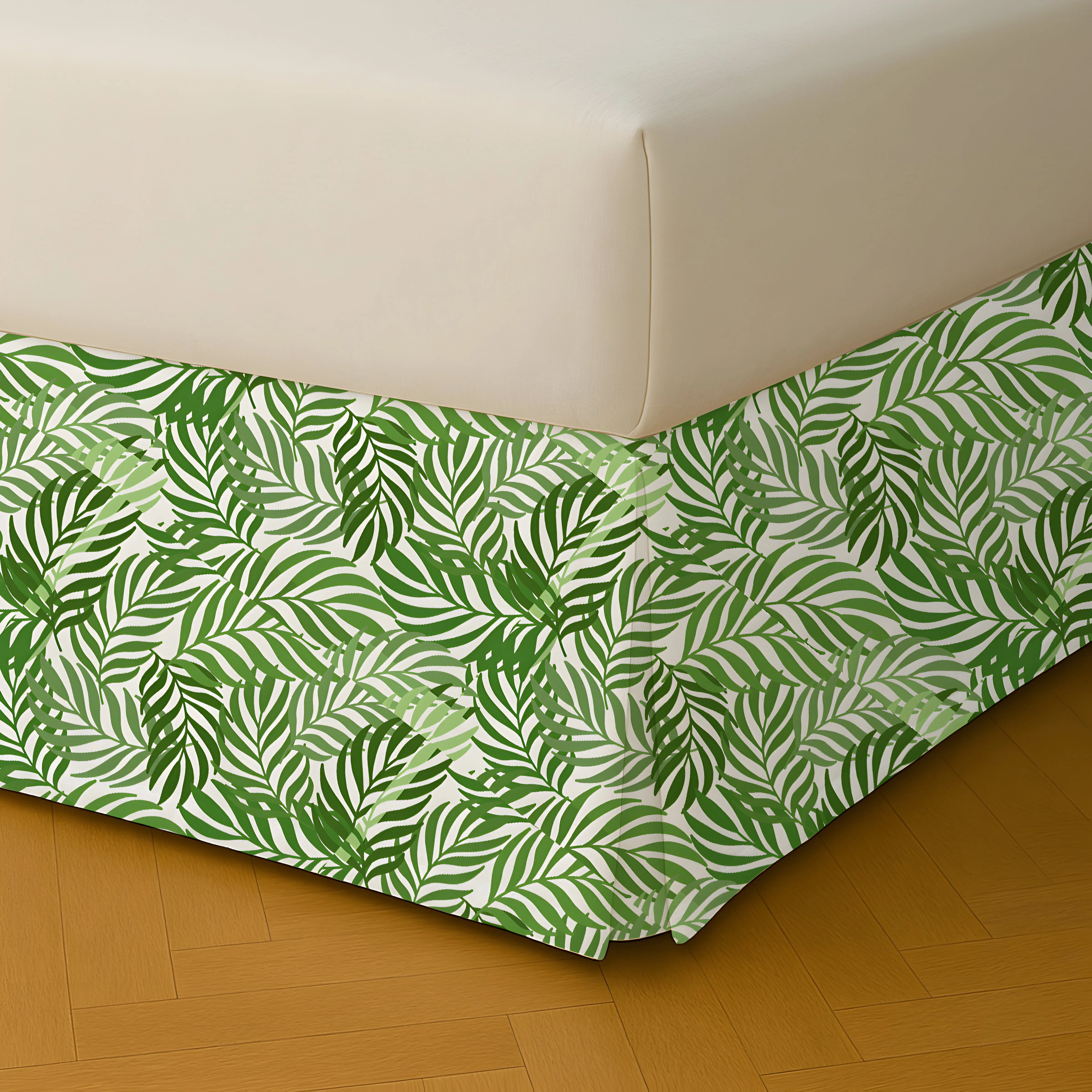 Leaves Collection Printed Bed Skirt
