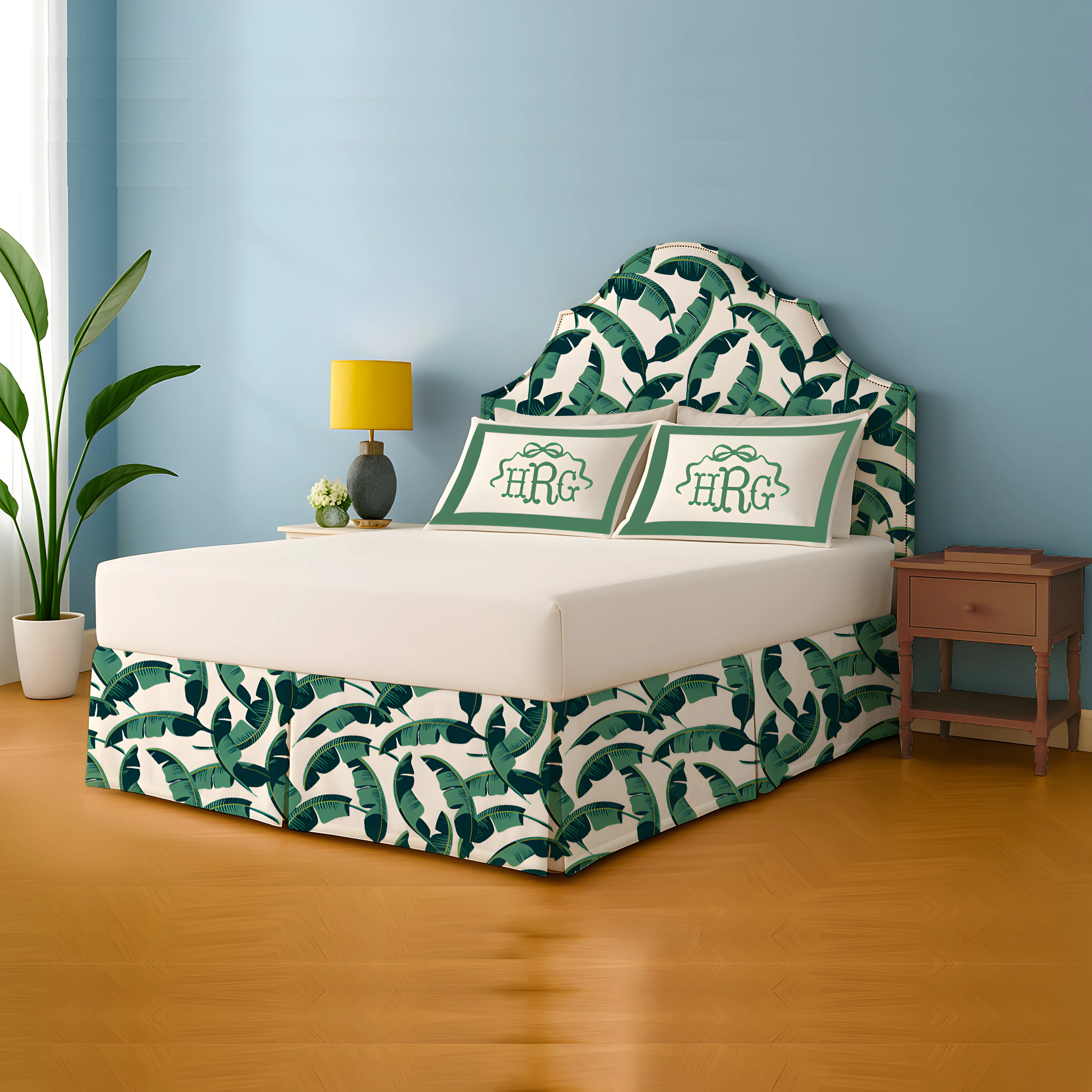 Leaves Collection Printed Bed Skirt