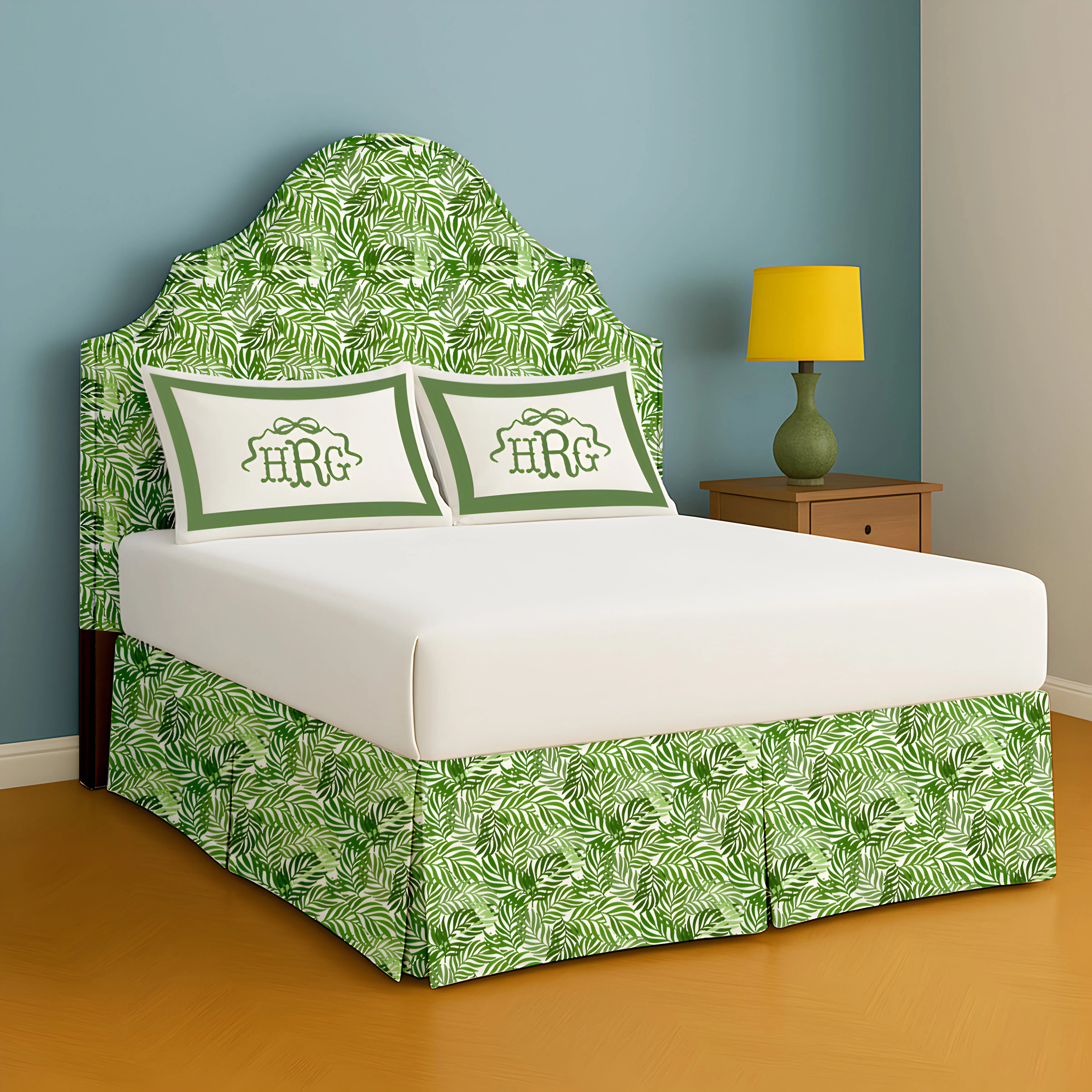 Leaves Collection Printed Bed Skirt