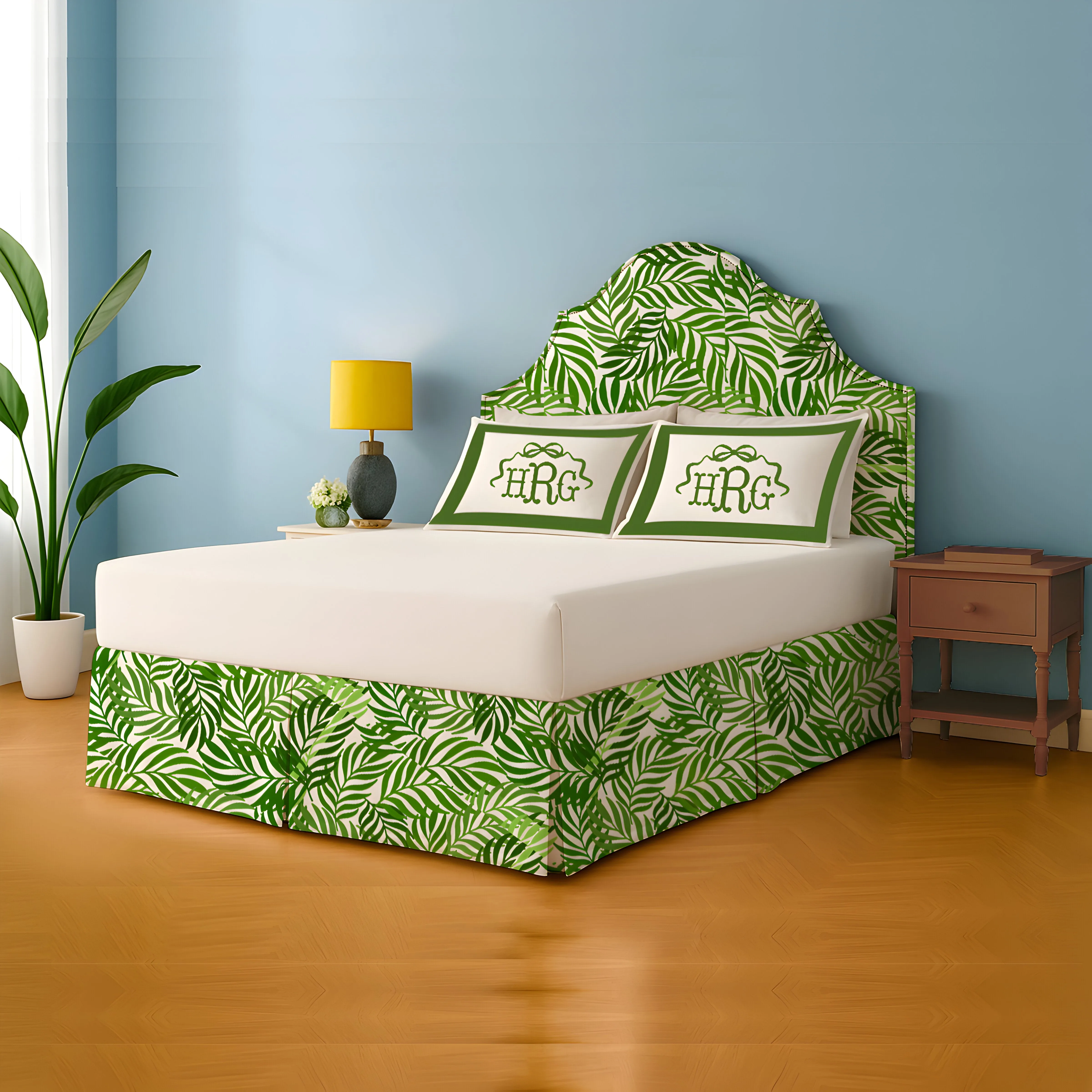 Leaves Collection Printed Bed Skirt