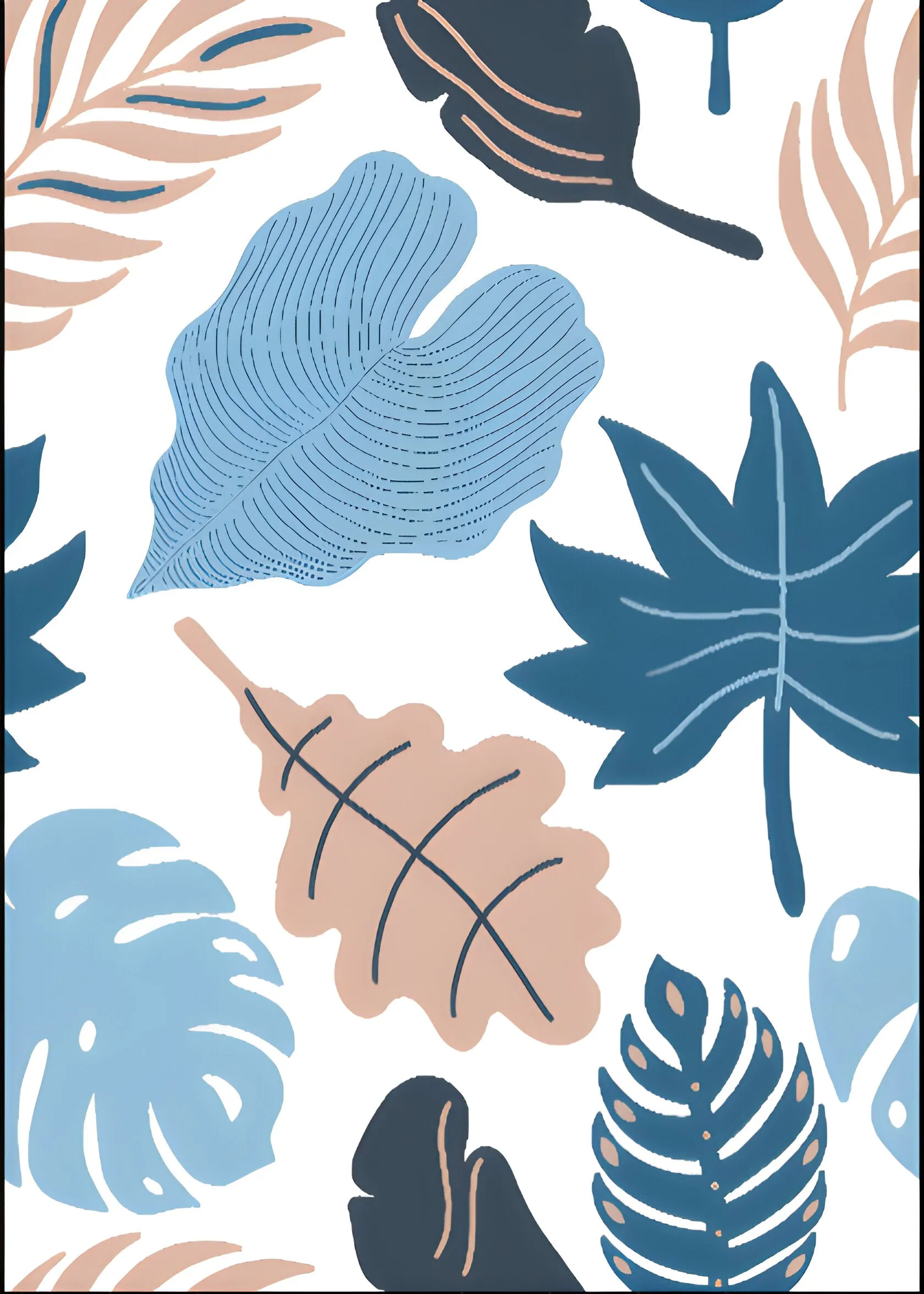 Leaves Collection Printed Bed Skirt