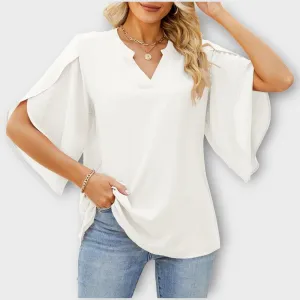 Leni - Elegant V-Neck Top