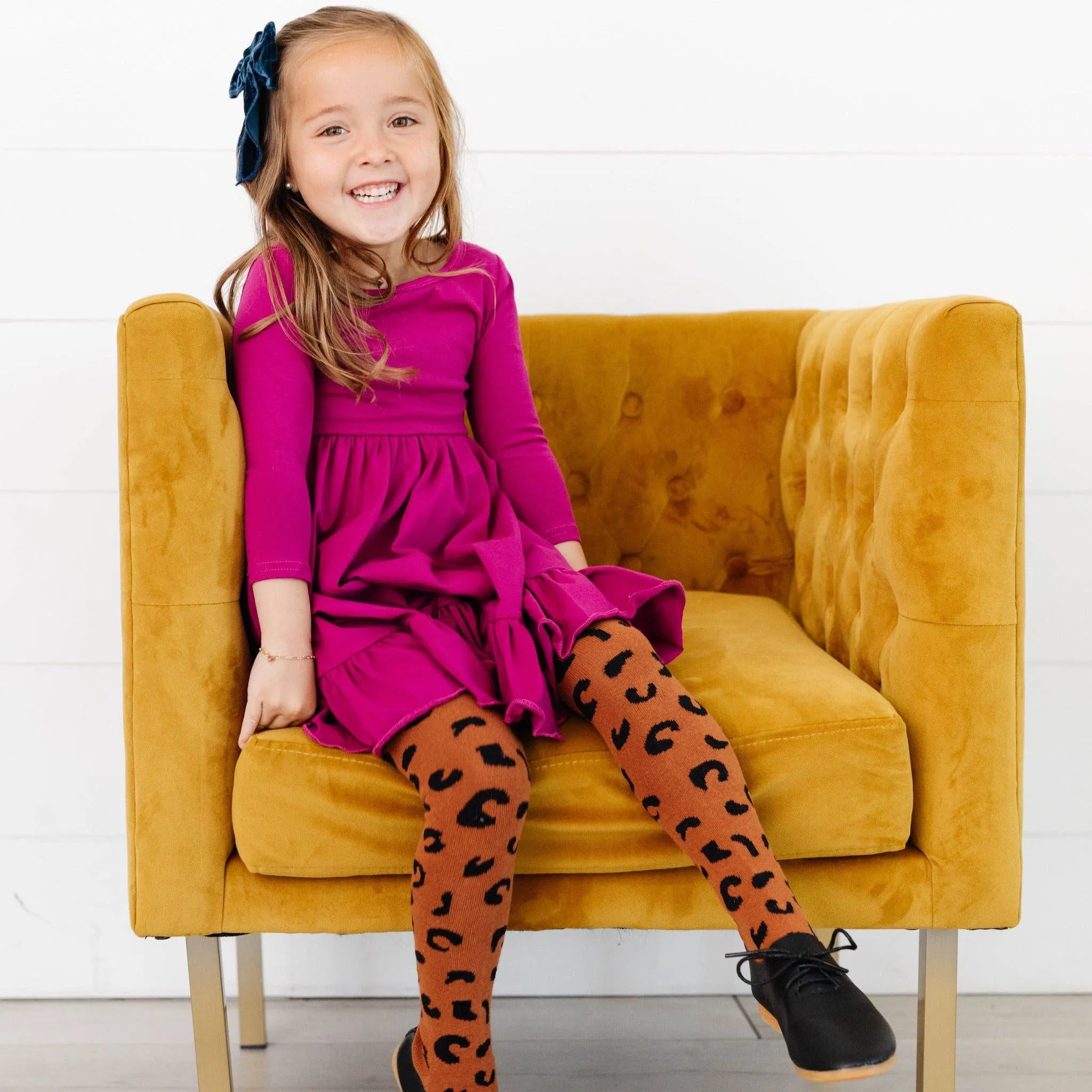 Leopard Knit Tights