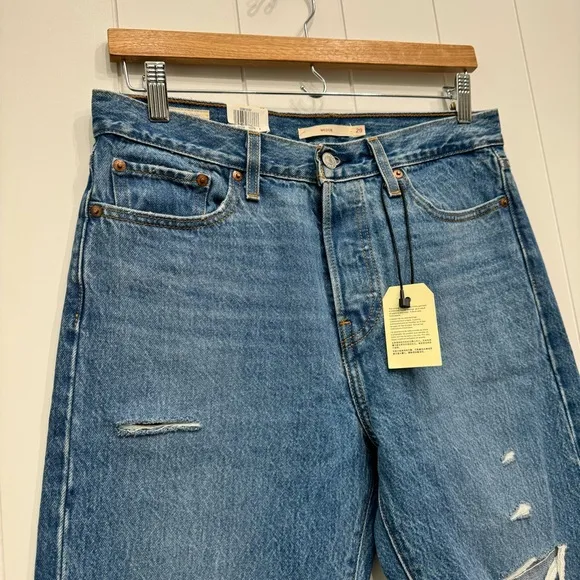 Levi's Premium Wedgie Jeans Button Fly High Rise 100% Cotton Size 29 NWT