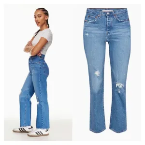 LEVI’S • Ribcage Straight Ankle Jean in Jive Tribe • 24