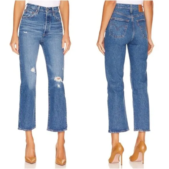 LEVI’S • Ribcage Straight Ankle Jean in Jive Tribe • 24