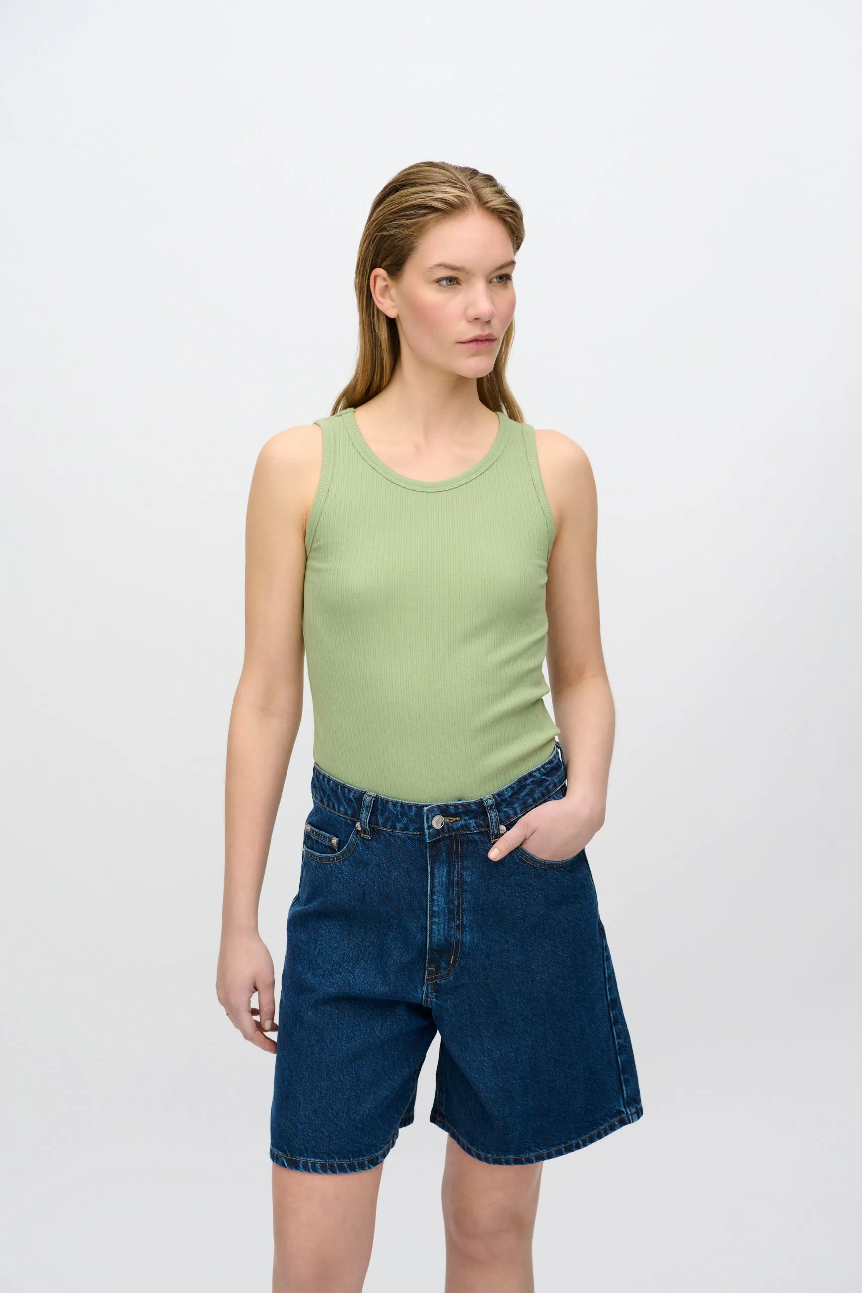 Lila tank top 4226 GOTS - Quiet Green