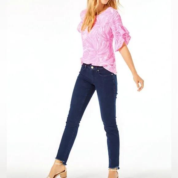 Lilly Pulitzer South Ocean Skinny Crop Jeans Size 2