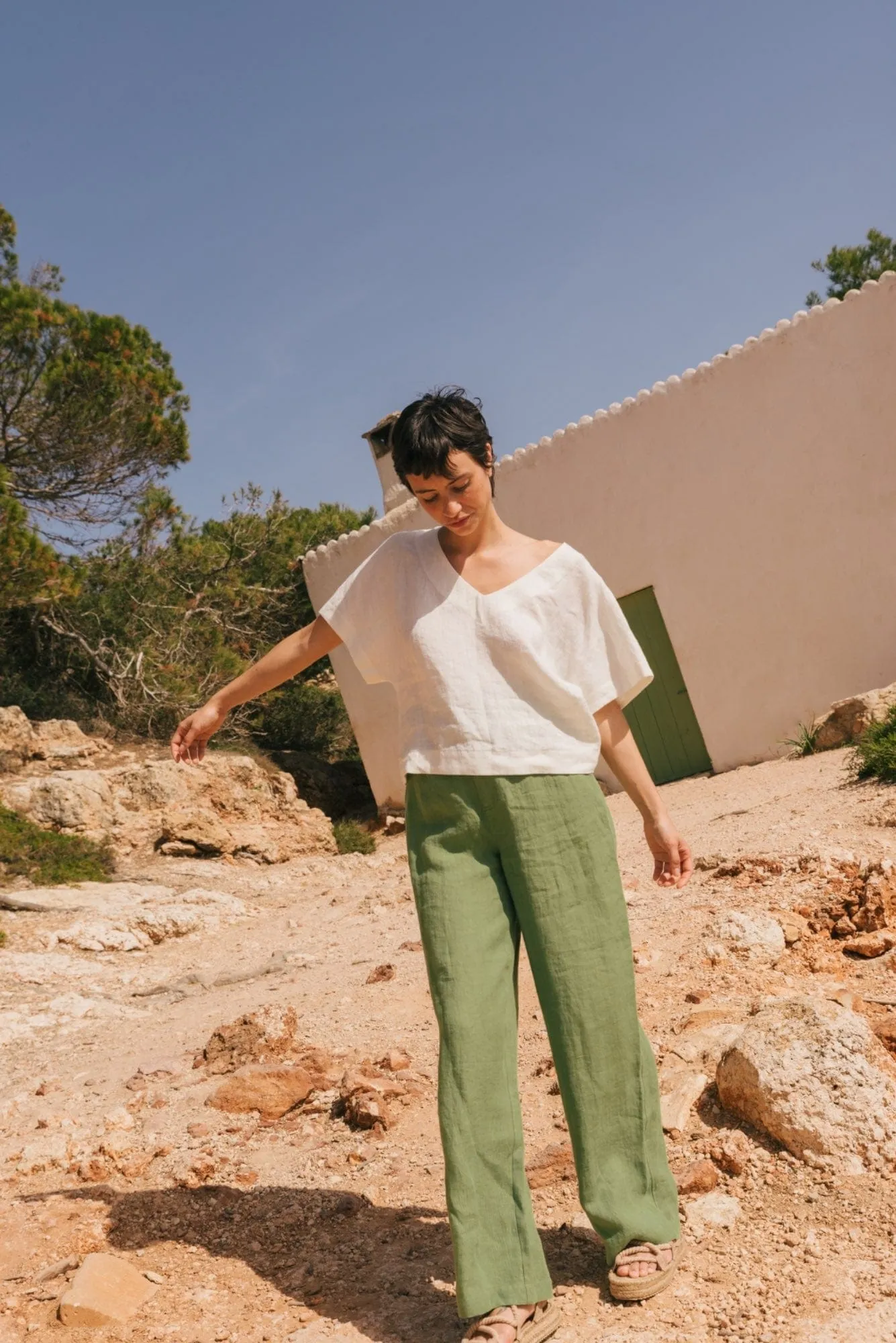 Lily Oversized Linen Top | Multiple Colours