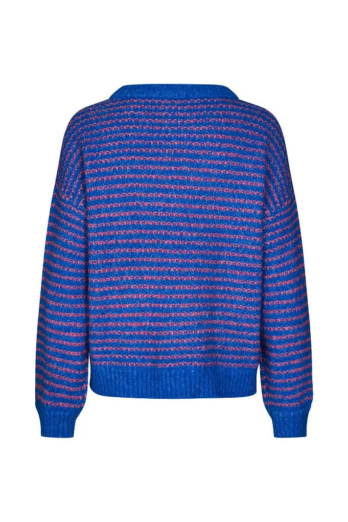 Lollys Laundry Terry Knit Jumper - Blue