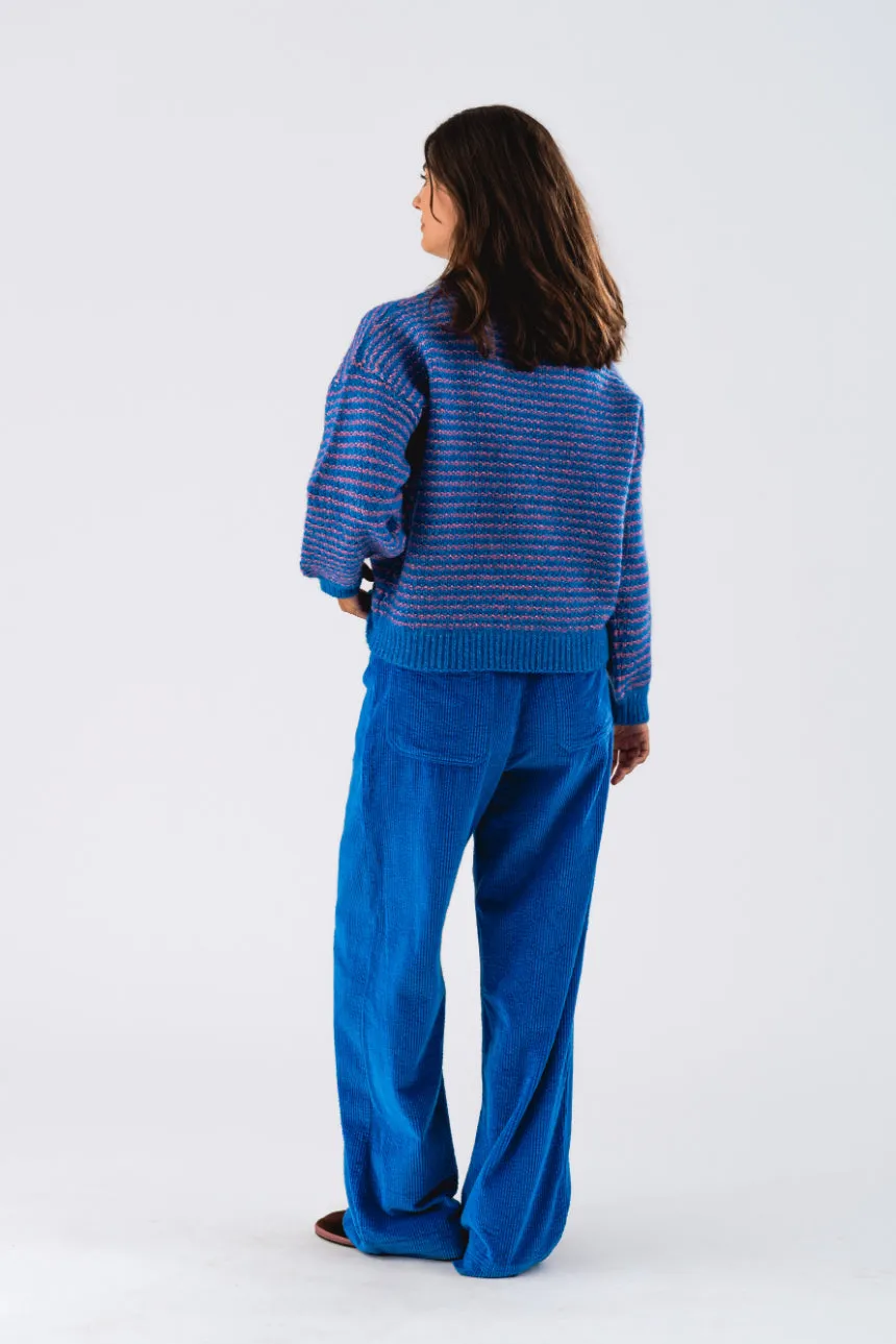 Lollys Laundry Terry Knit Jumper - Blue