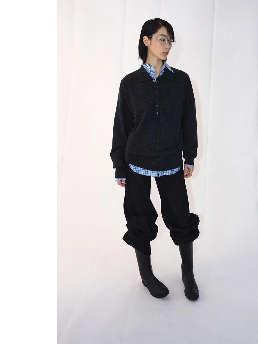 Luxe Knit Polo Sweater