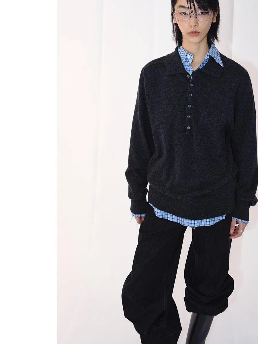 Luxe Knit Polo Sweater
