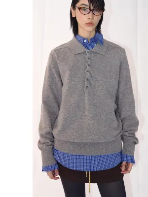 Luxe Knit Polo Sweater