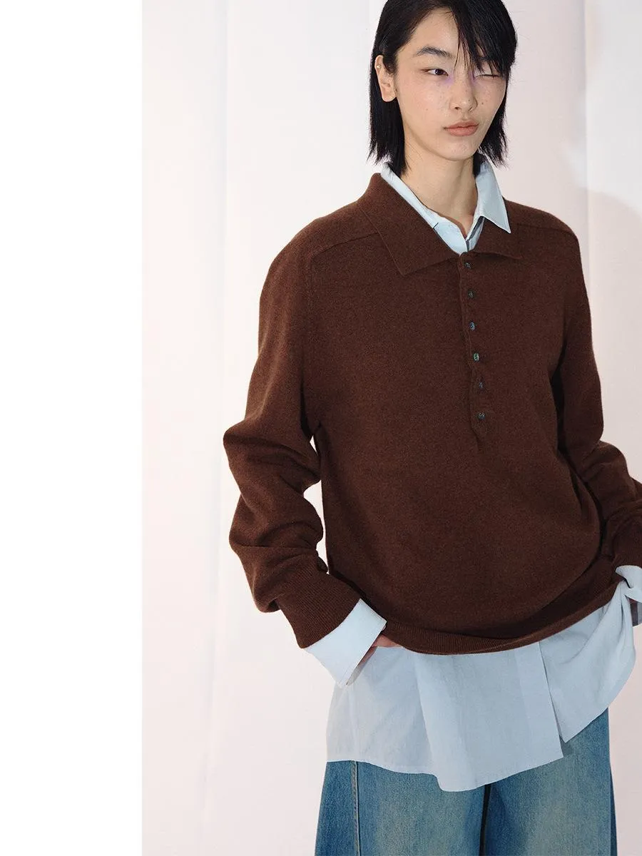 Luxe Knit Polo Sweater