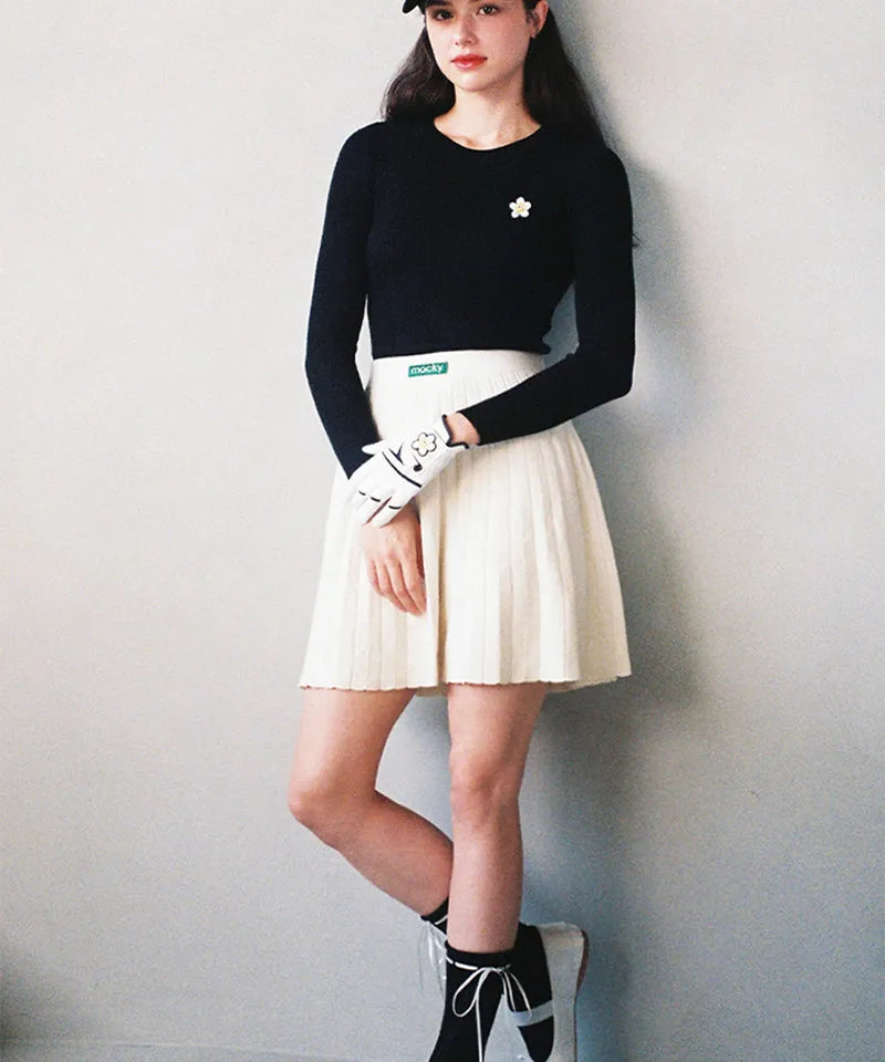 MACKY Golf: Patch Kinit Skirt - Ivory