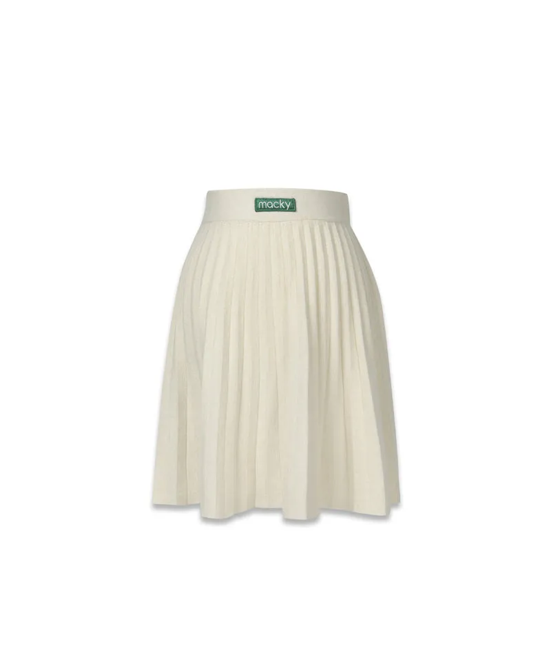 MACKY Golf: Patch Kinit Skirt - Ivory