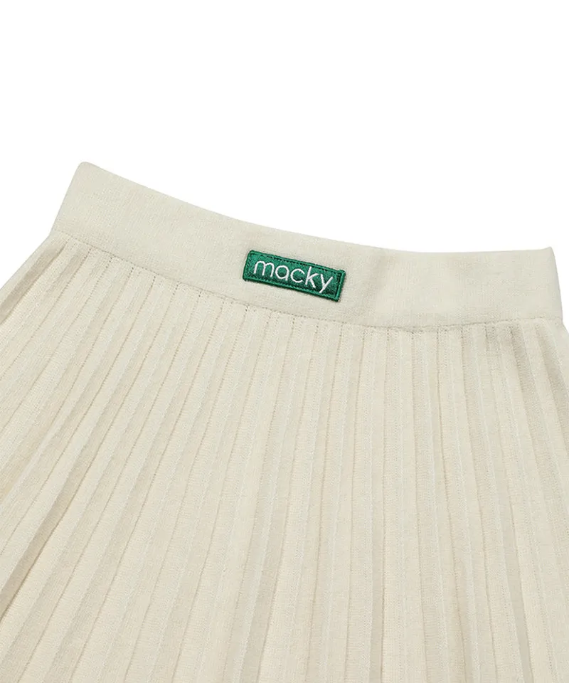 MACKY Golf: Patch Kinit Skirt - Ivory