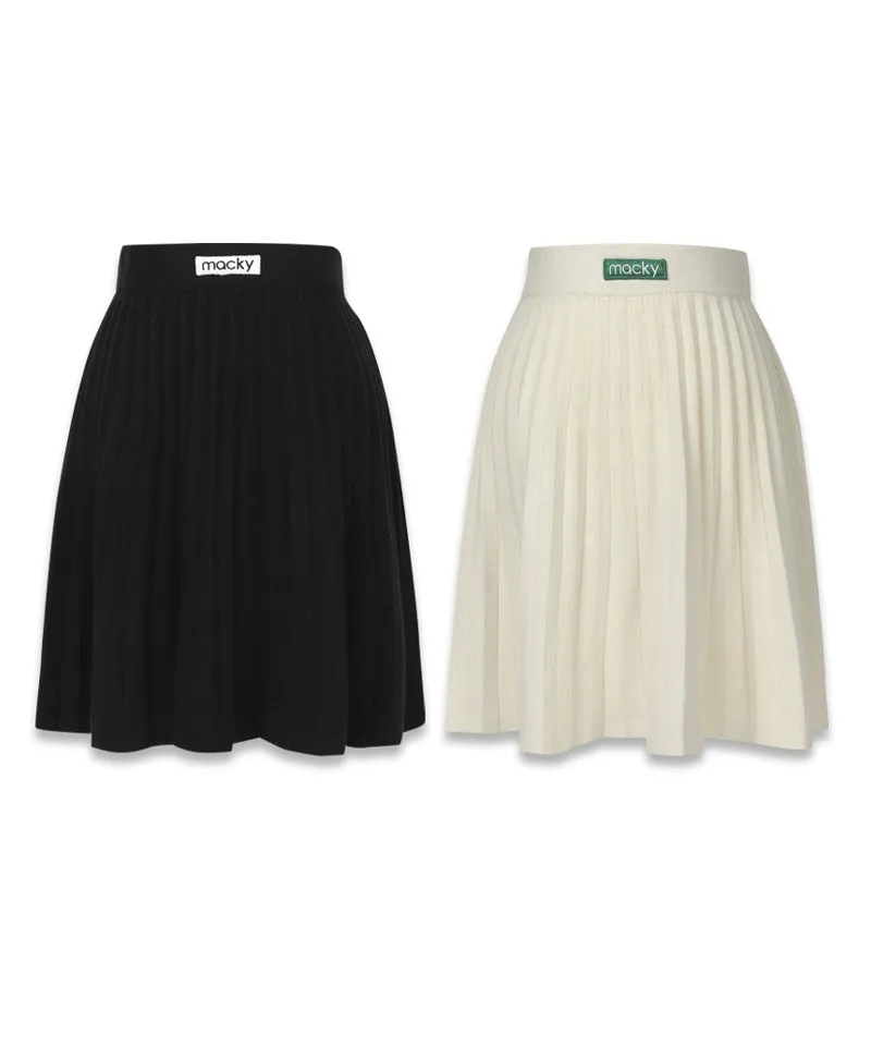 MACKY Golf: Patch Kinit Skirt - Ivory
