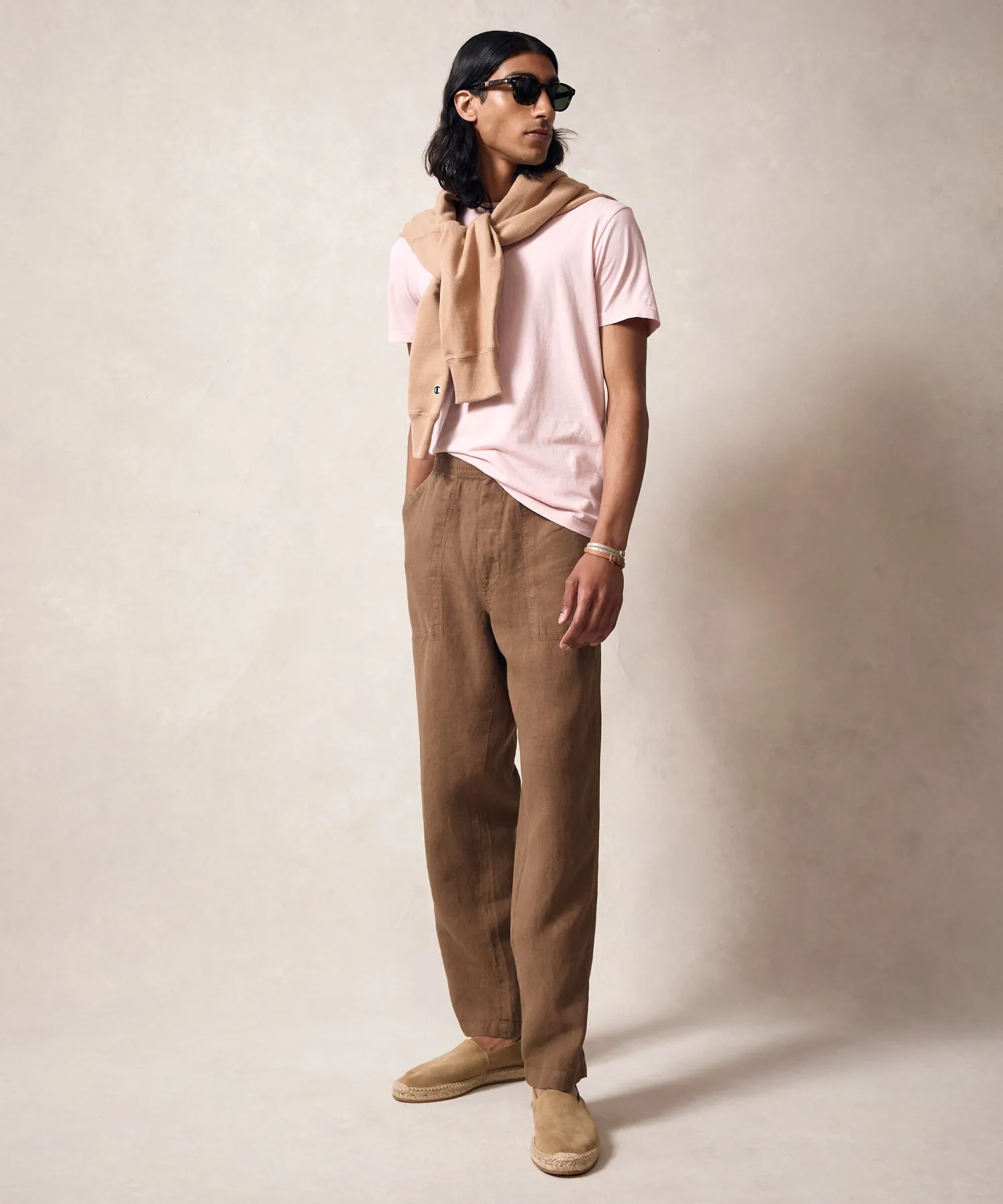 Made in L.A. Premium Jersey Tee in Shell Pink