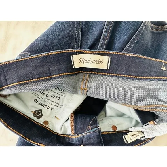 Madewell 9&quot; High Rise Skinny Jeans 26 Dark Wash Denim 5 Pocket
