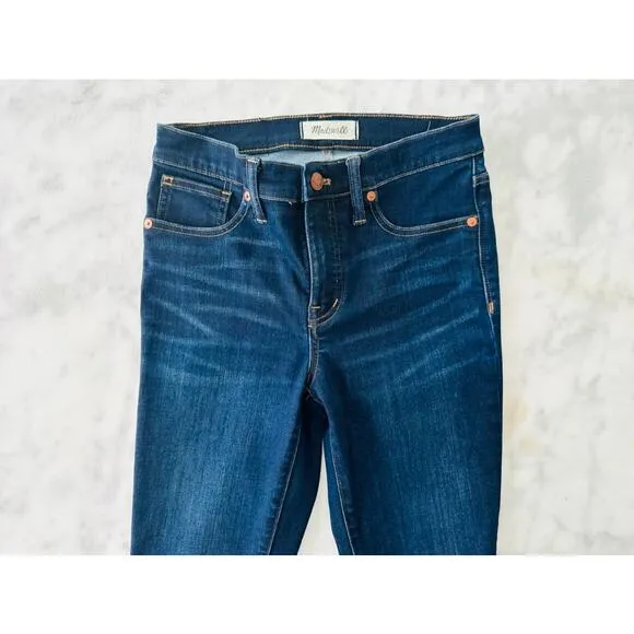 Madewell 9&quot; High Rise Skinny Jeans 26 Dark Wash Denim 5 Pocket