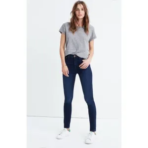 Madewell 9&quot; High Rise Skinny Jeans 26 Dark Wash Denim 5 Pocket