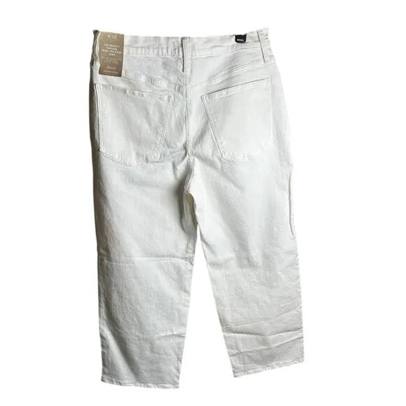 MADEWELL JEANS THE PERFECT VINTAGE WIDE-LEG CROP JEAN - WOMENS 32 WHITE