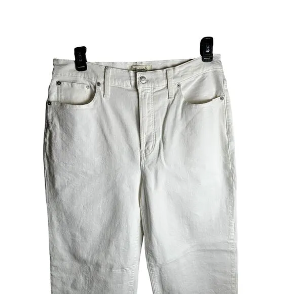 MADEWELL JEANS THE PERFECT VINTAGE WIDE-LEG CROP JEAN - WOMENS 32 WHITE