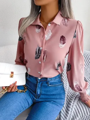 Margaret | Elegant Feather Blouse