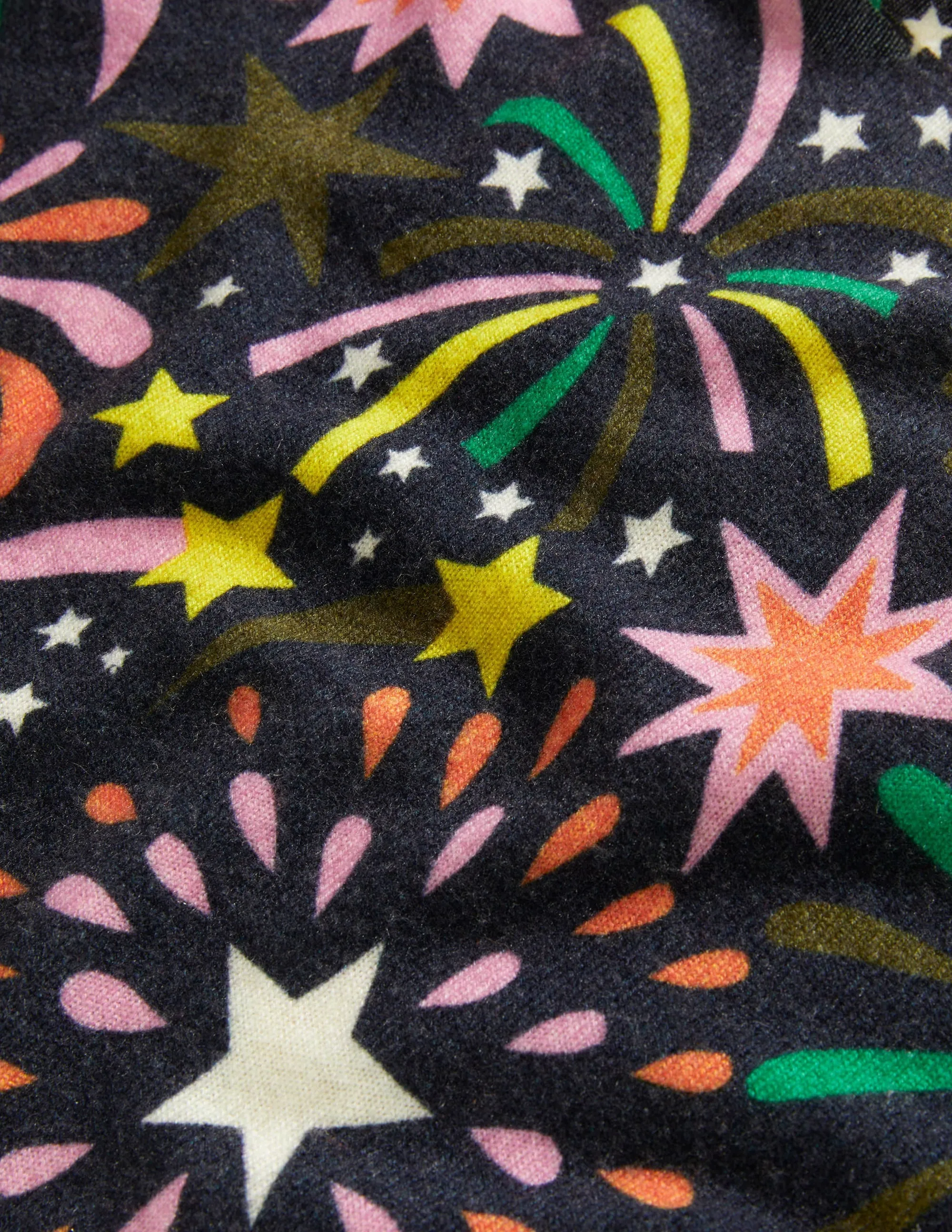 Margot Cashmere Jumper-French Navy, Firework Bloom