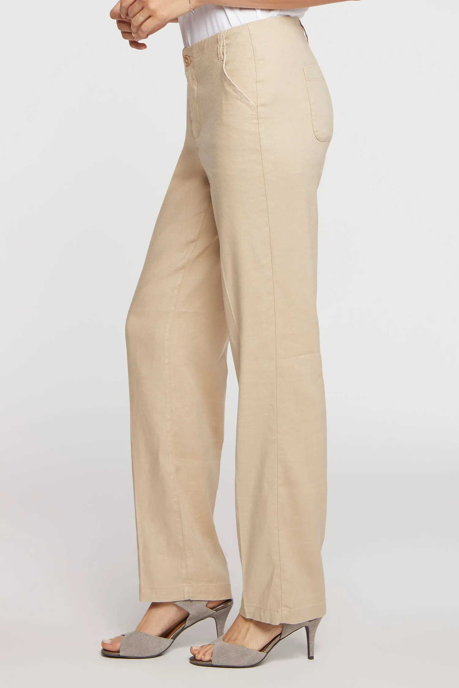 Marilyn Straight Pants In Petite - Feather