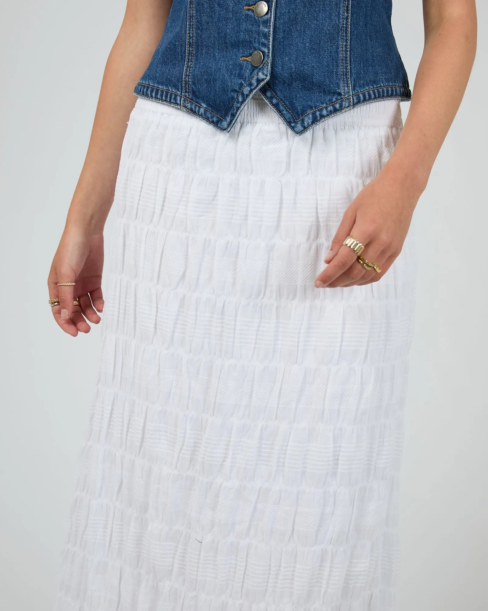 Maude Maxi Skirt - White