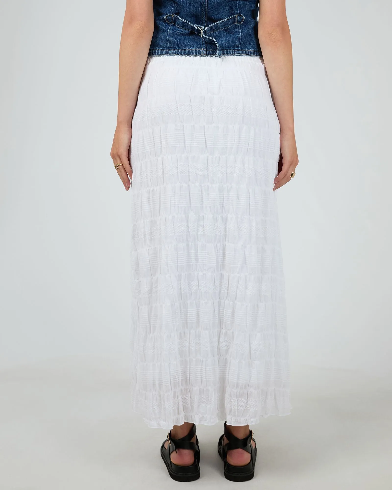 Maude Maxi Skirt - White