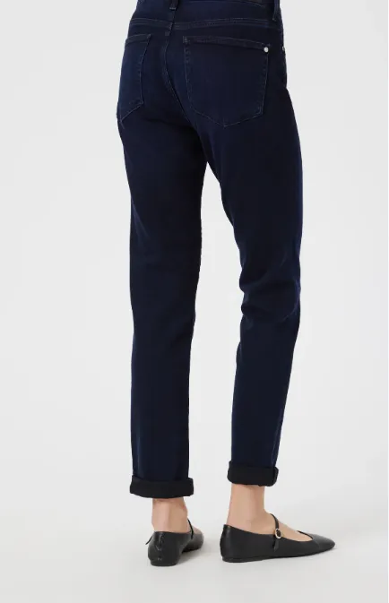 Mavi Kathleen Slim Boyfriend Jeans in Midnight Feather Blue