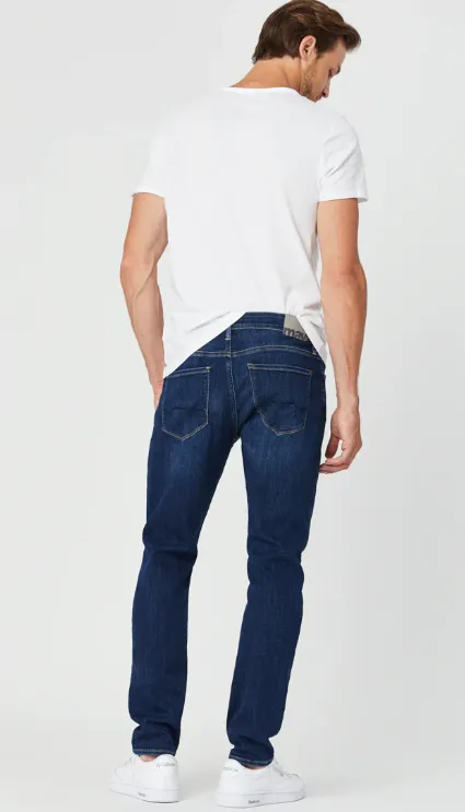 Mavi Matt Relaxed Straight Leg Jeans in Dark Feather Blue