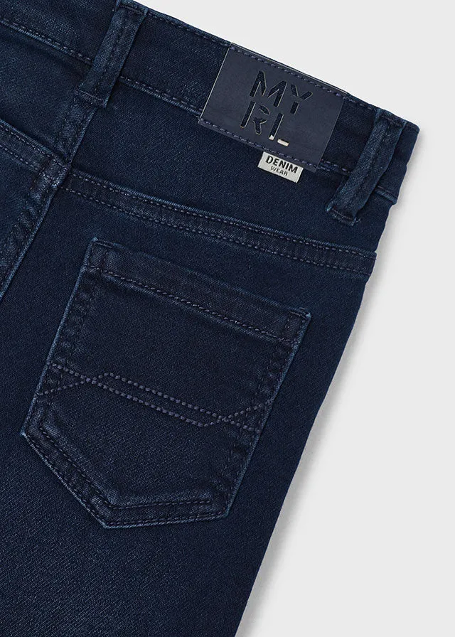 Mayoral 4110 White Long Sleeve Shirt and 4540 Denim Jeans In Stock Now