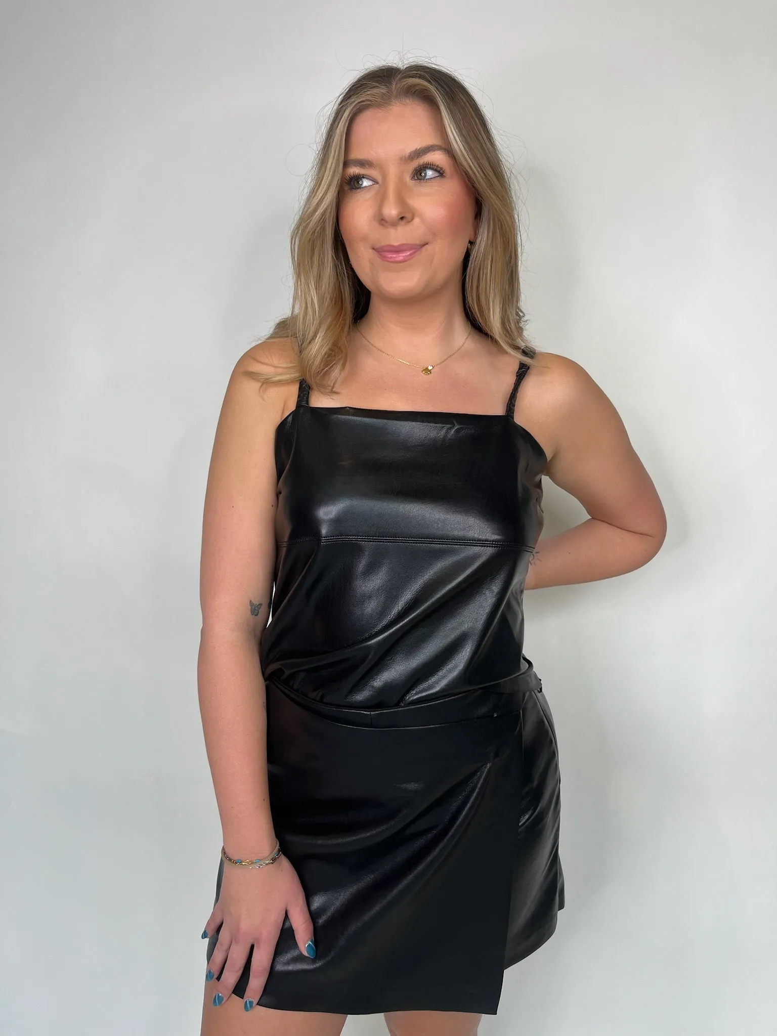 Melissa Nepton Amandine Faux Leather Skort