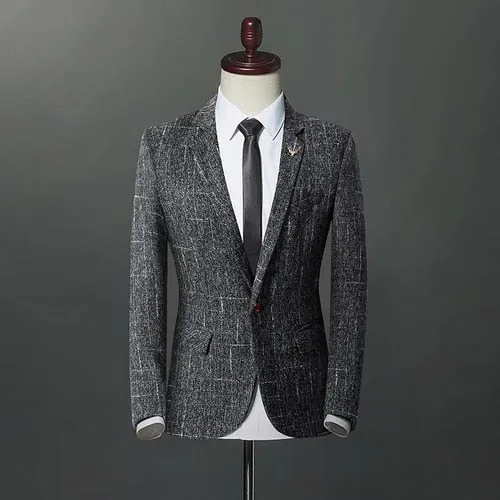 Men Wedding Blazers Slim Fit Suits Coat Male Business Casual Formal Party Dress Blazer Jacket