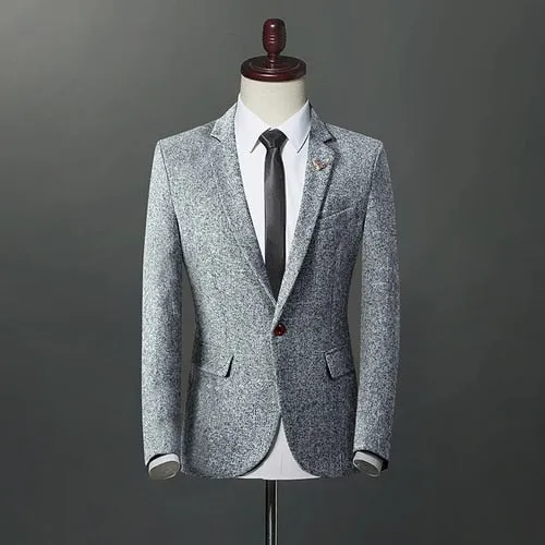 Men Wedding Blazers Slim Fit Suits Coat Male Business Casual Formal Party Dress Blazer Jacket