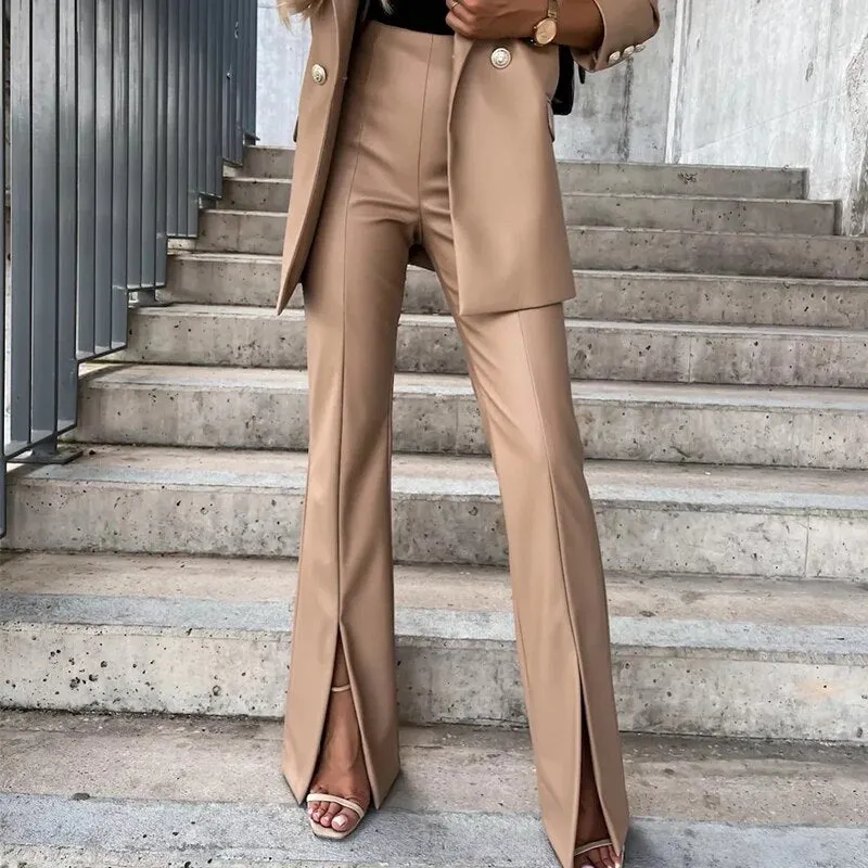 Merle - elegant leather pants