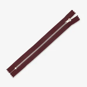 Metal Trouser Zips Sangria - 20cm