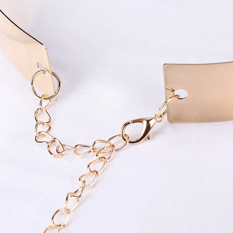 Metallic belt women's decorative belt golden dress girdle