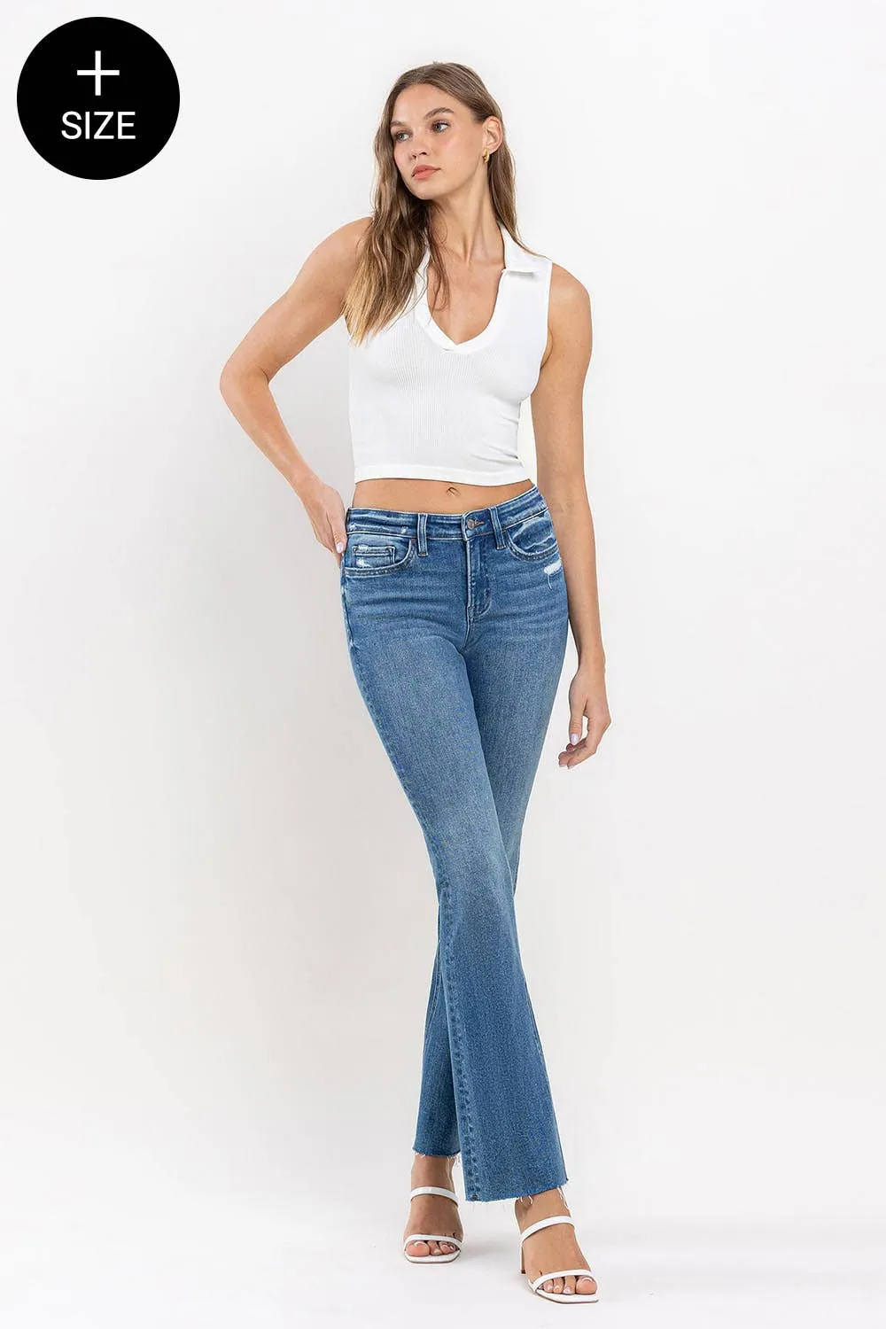 Miranda Curvy Vervet Mid Rise Bootcut Jeans-FINAL SALE