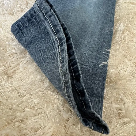 MISS ME Slim Boot Cut Embellished Distressed Denim Jeans 26 x 31