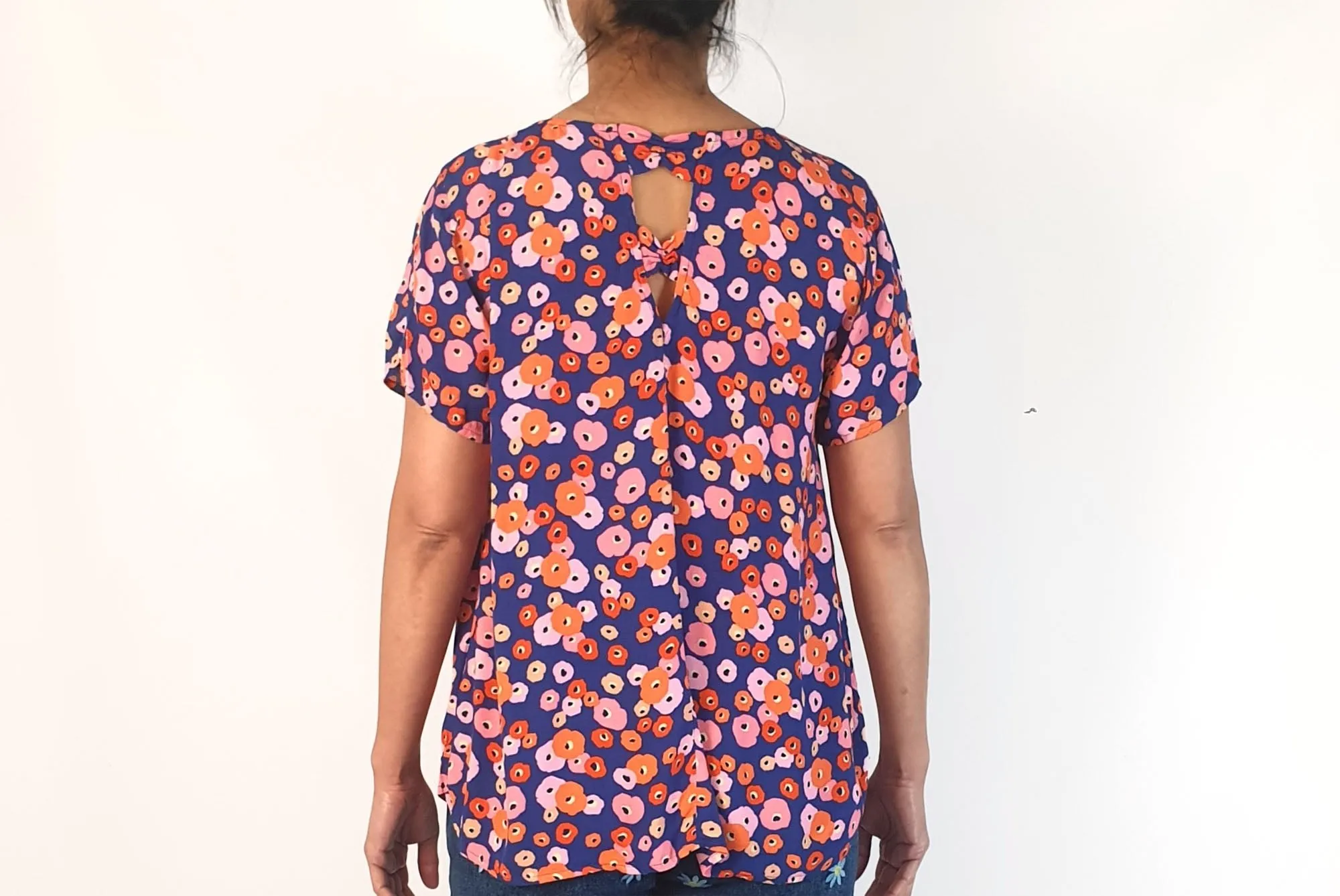 Mister Zimi blue-based floral top size 10