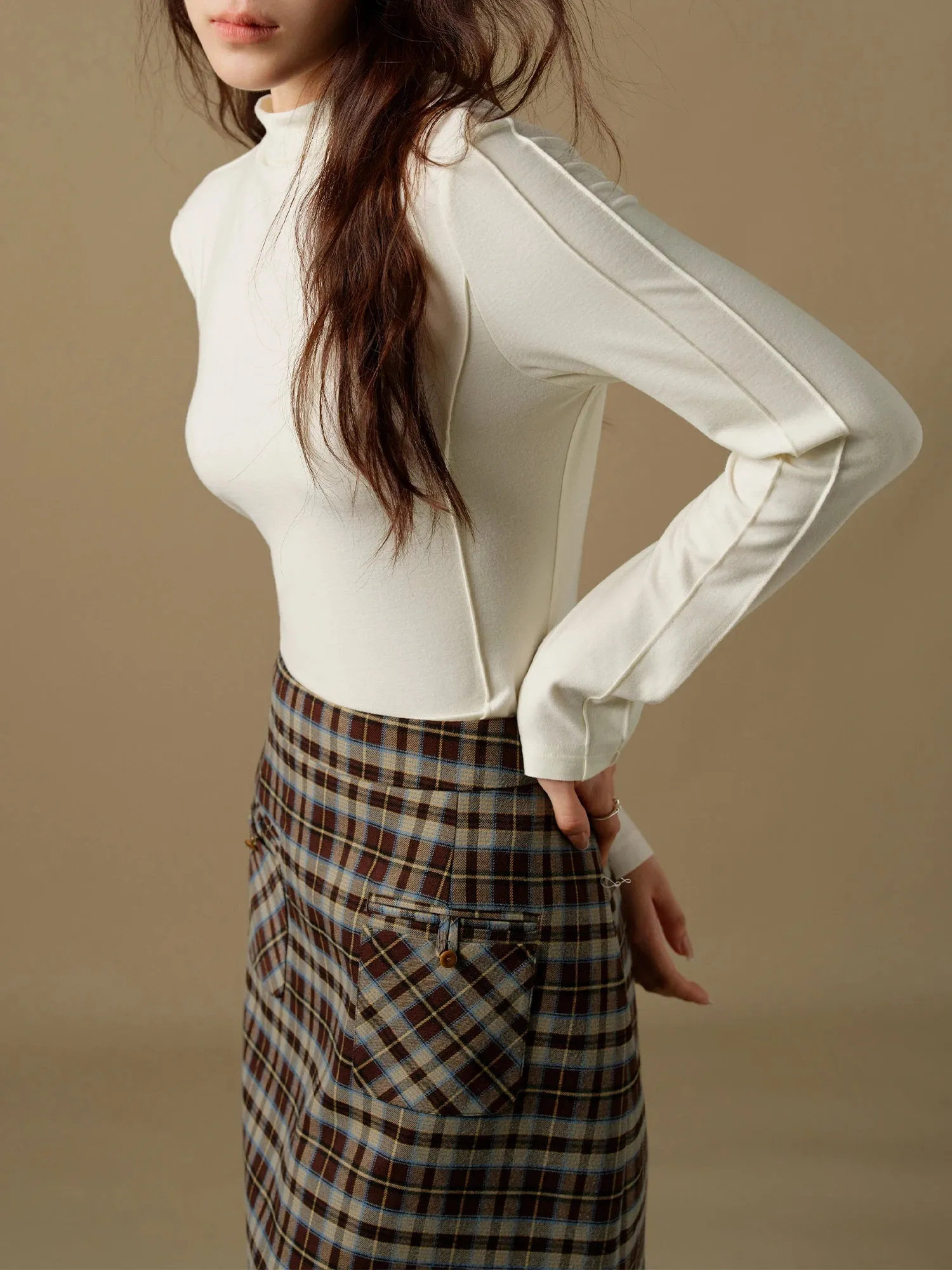 Mock Neck Wool Sweater