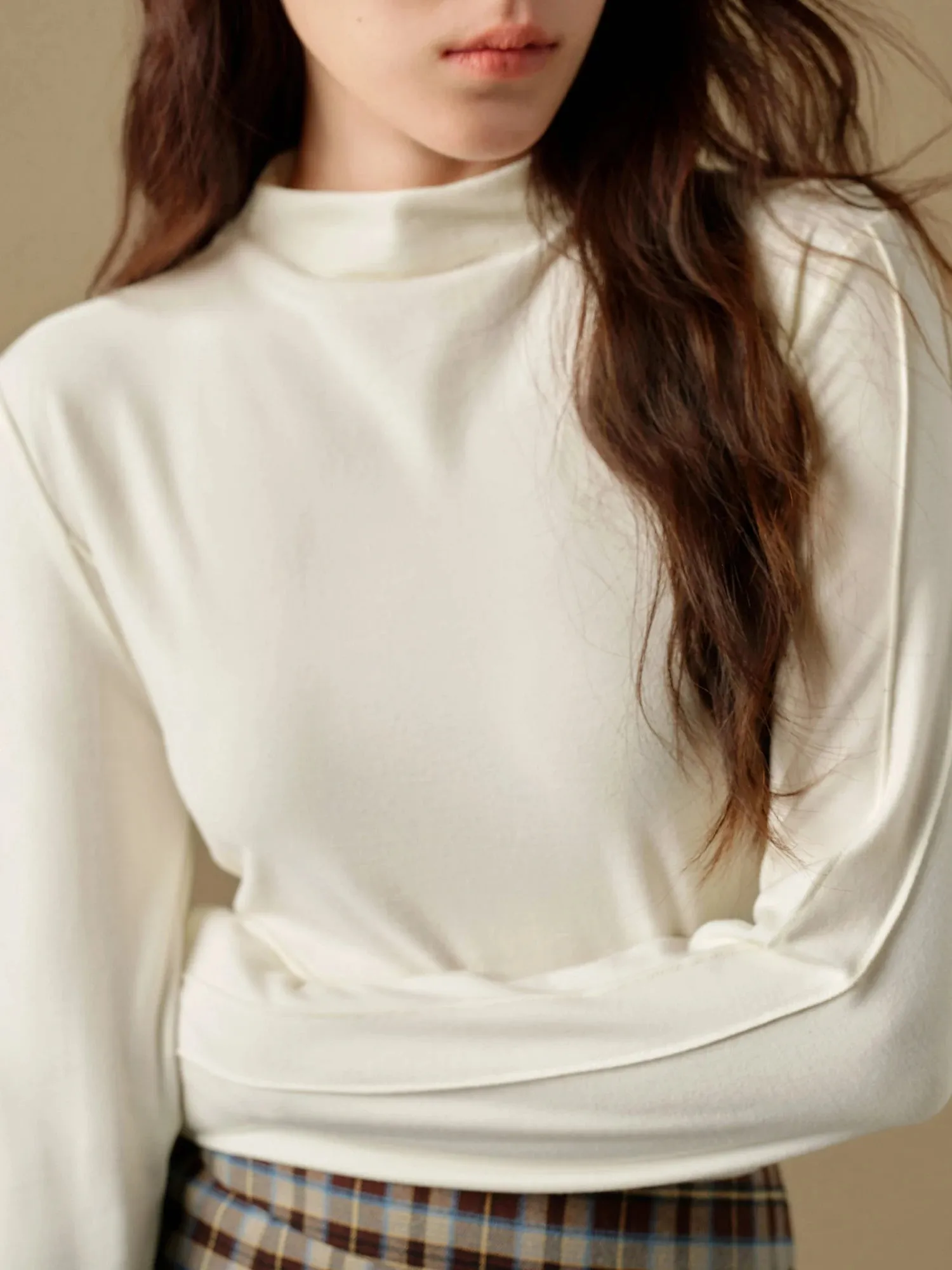 Mock Neck Wool Sweater